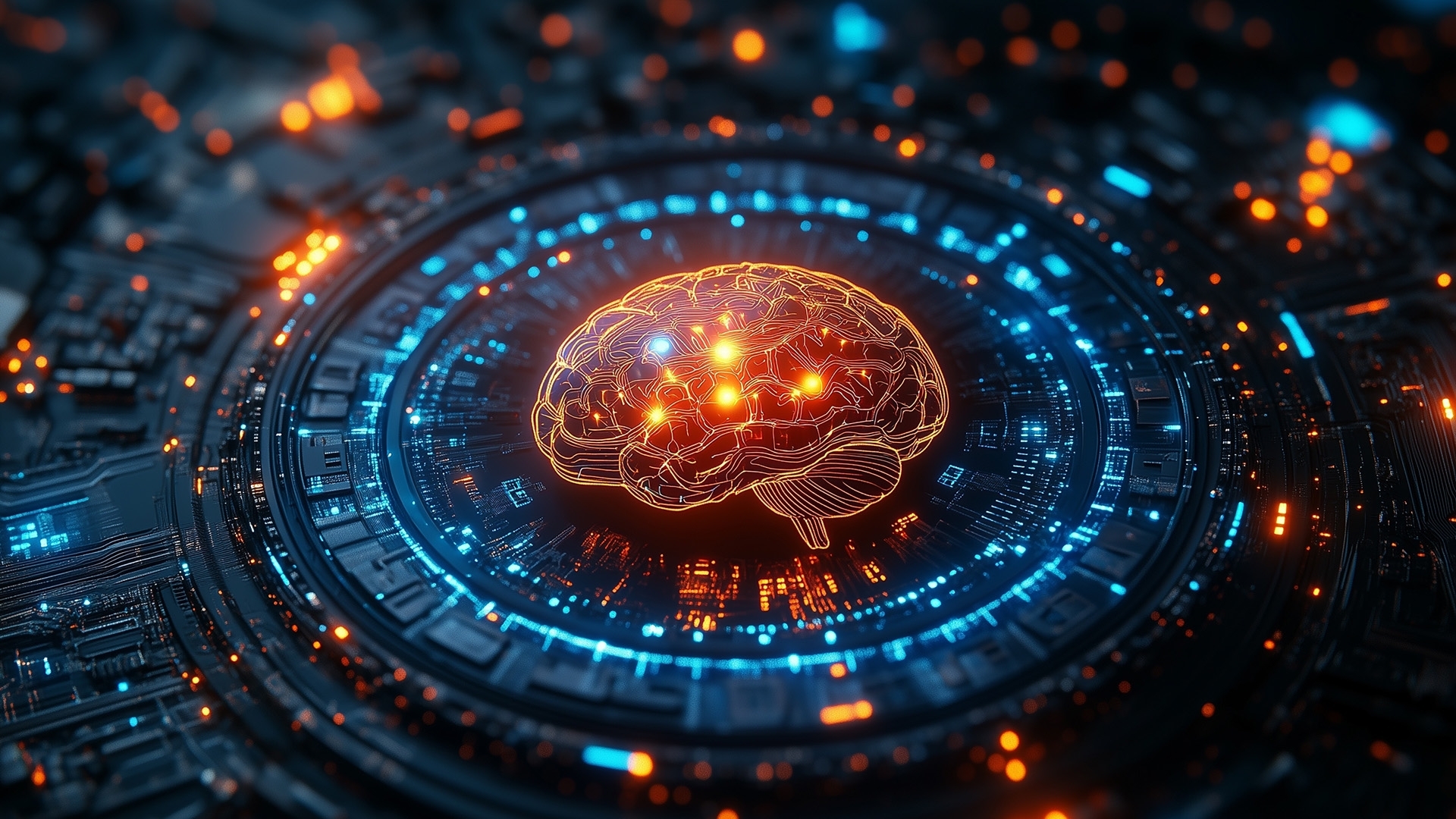 A digital illustration of a brain.