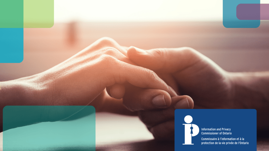 Two people holding hands.