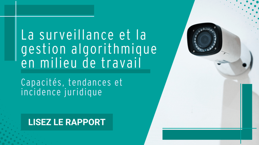 Une bannière sarcelle avec l'image d'une caméra de surveillance.