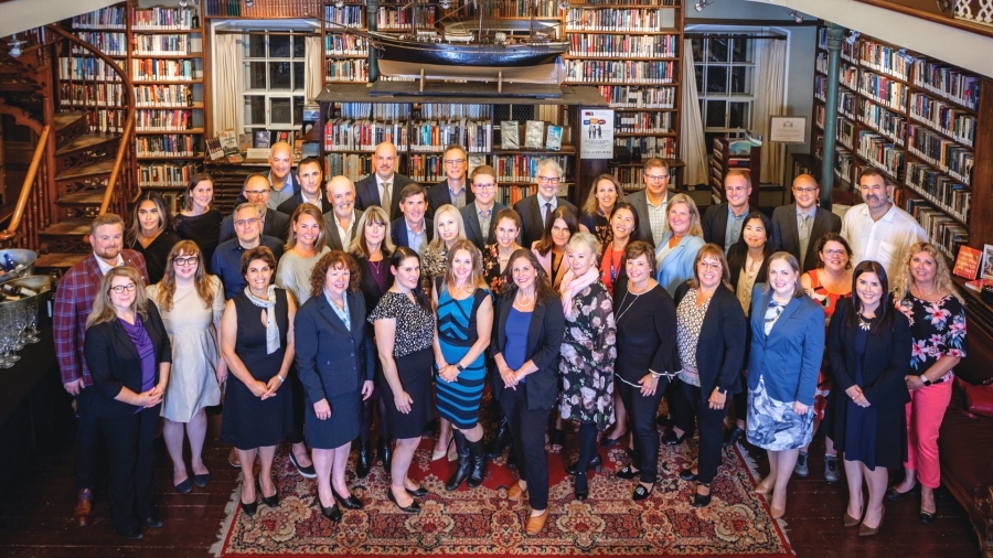 Federal, provincial, and territorial commissioners and ombuds, together with their staff, at the 2023 annual conference in Québec City.