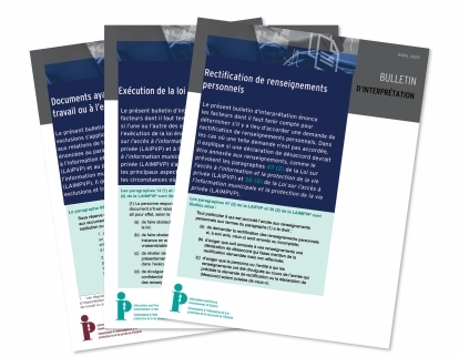 Trois bulletins d'interprétation du CIPVP.