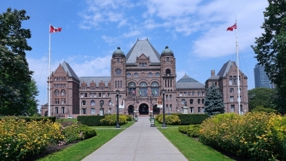 The Ontario legislature at Queen's Park, Toronto.